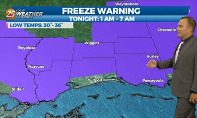 11/28 - Jeff's "Freeze Warning Overnight" Tuesday Afternoon Forecast