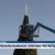 Hattiesburg roundabout Christmas tree installed