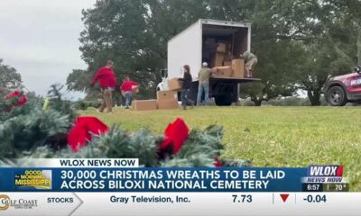 LIVE: Volunteers prepare to lay 30,000 Christmas wreaths at Biloxi National Cemetery