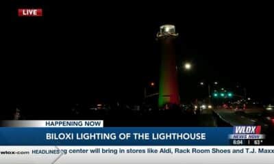 LIVE: Biloxi Lighthouse lit, kicking off Christmas season