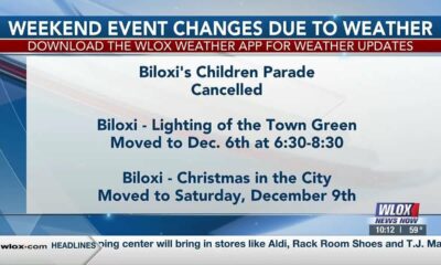 Holiday events rescheduled, canceled due to weather this weekend