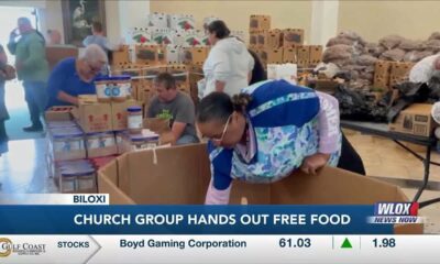 Local church group hands out free food