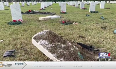 LIVE: Investigation underway at Biloxi National Cemetery after truck drives through graves