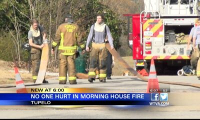 No one hurt in morning house fire in Tupelo
