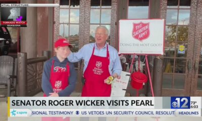 Sen. Wicker rings bell for Salvation Army in Pearl