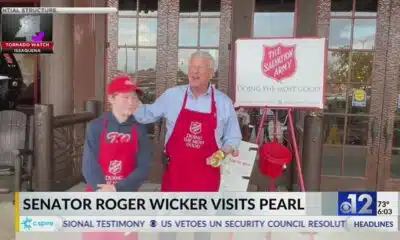 Sen. Wicker rings bell for Salvation Army in Pearl
