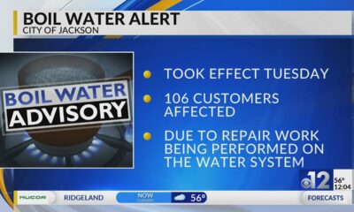 Boil water notice issued for 106 Jackson customers