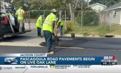 Pascagoula road pavements begin on Live Oak Lane