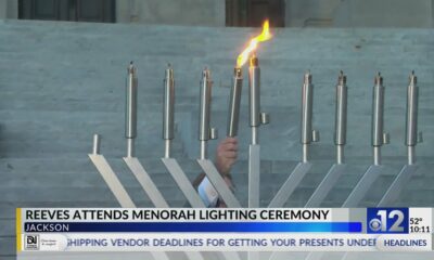 Menorah lighting ceremony held at Mississippi State Capitol