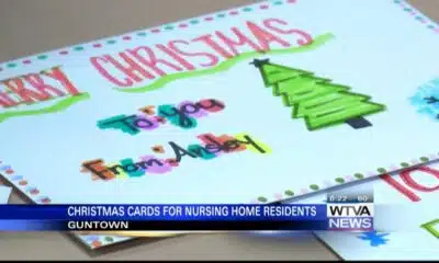 Guntown middle schoolers make holiday cards for area nursing homes