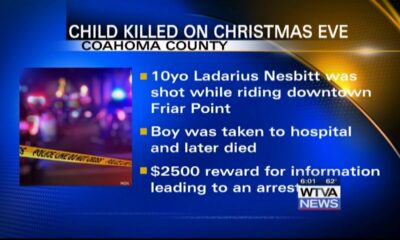 Child killed on Christmas Eve in Coahoma County