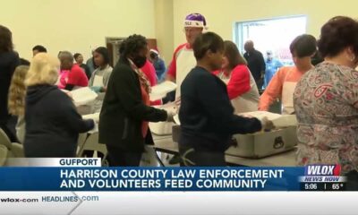 Harrison County Law Enforcement and volunteers feed community