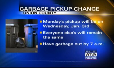 Union County to pick up New Year's Day garbage on Wednesday, Jan. 3