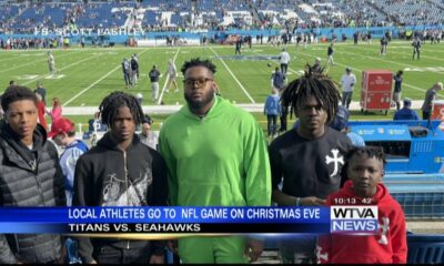 Local athletes get rewarded with a trip to first ever NFL game
