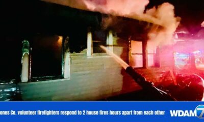 Jones Co. volunteer firefighters respond to 2 house fires hours apart from each other