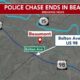 Police chase ends in Beaumont