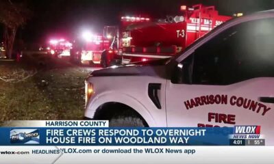 Harrison County fire crews respond to overnight house fire on Woodland Way