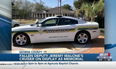 Fallen deputy Jeremy Malone's cruiser on display as memorial