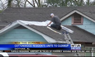 Storm cleanup begins in parts of Alabama