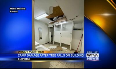 Tree fell through camp building in Eupora