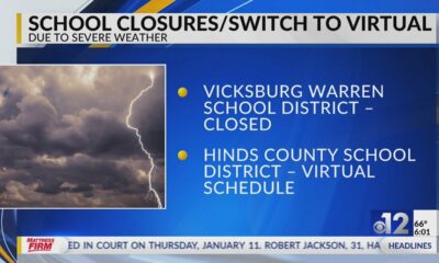 Mississippi school closures for January 12