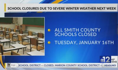 Mississippi school closures on January 16