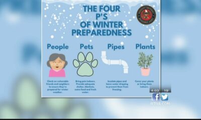 Please observe the four P's of winter weather