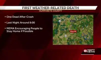 First cold-weather death reported