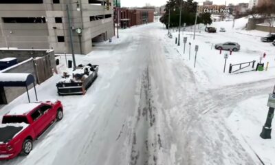 RAW VIDEO  Drone Footage of Memphis Snowfall