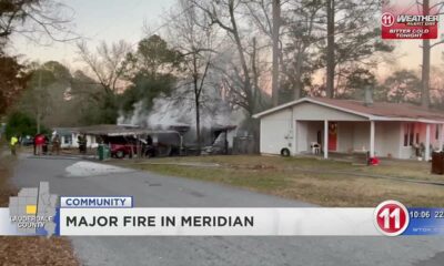 Structure fire in Meridian Wednesday afternoon
