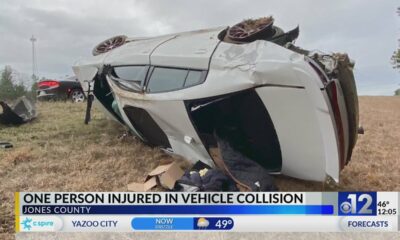 Driver injured after rollover crash in Jones County