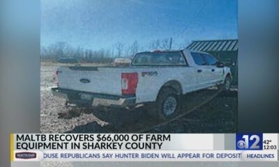 Stolen agriculture equipment recovered in Sharkey County
