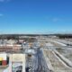 Drone video shows snow and ice in Saltillo