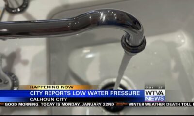 Calhoun City is reporting low water pressure in the area