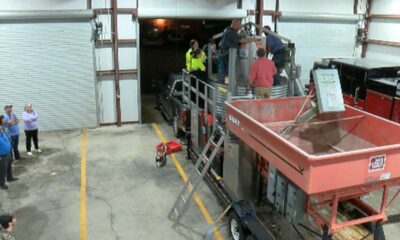 Grain bin simulator/rescue training in Jones County