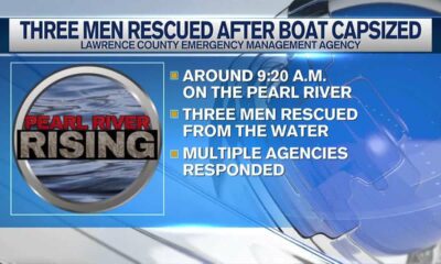 Three men rescued from swift-moving Pearl River in Lawrence County