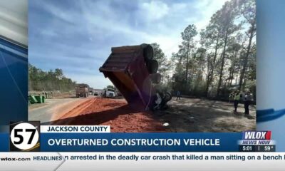 MDOT crews responded to overturned construction vehicle in Jackson Co.