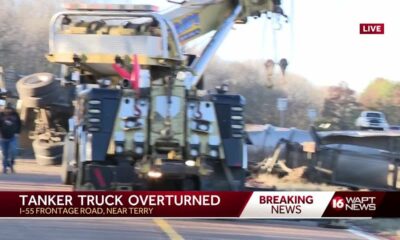 Update on overturned tanker truck