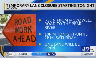 Temporary lane closures will affect I-55, I-20 in Jackson
