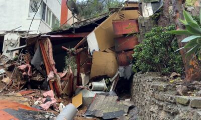 RAW VIDEO: House Collapse and Landslide in Los Angeles