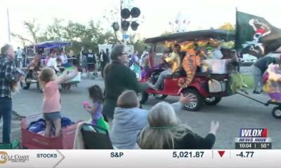 Mystic Krewe of the Seahorse Lundi Gras Parade rolls through Bay St. Louis