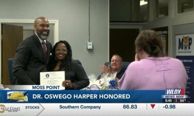 Moss Point honored Dr. Oswego Harper for his district's academic achievements