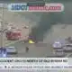 Car catches on fire, another overturns on I-55 in Hinds County