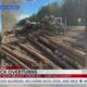 Log truck overturns on Copiah County highway