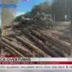 Log truck overturns on Copiah County highway