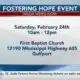 Happening February 24: Fostering Hope Event at First Baptist Church