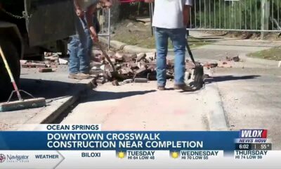 Downtown Ocean Springs crosswalk construction near completion