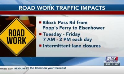 TRAFFIC: Road work on Pass Road in Biloxi