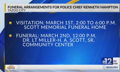 Funeral arrangements set for Tchula Police Chief Kenneth Hampton