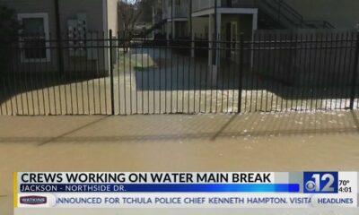 Water main breaks near Hallmark Gardens Apartments